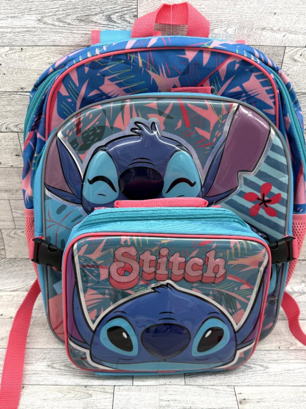 NWT Disney Stitch School Backpack/Lunch Bag Set